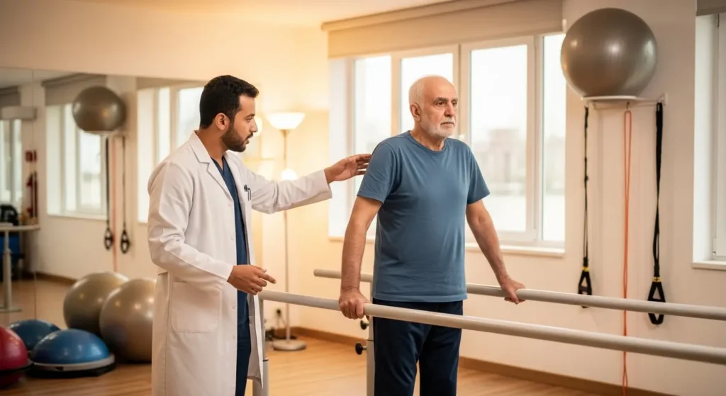 Rééducation fonctionnelle avec un kinésithérapeute au Maroc